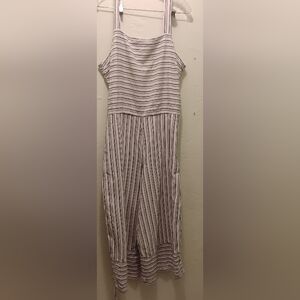 BeachlunchloungeStriped Sleeveless Jumpsuit